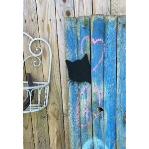 Black Cat Decorations Metal Garden Yard Art Decor Farmhouse Home Decor Outdoor